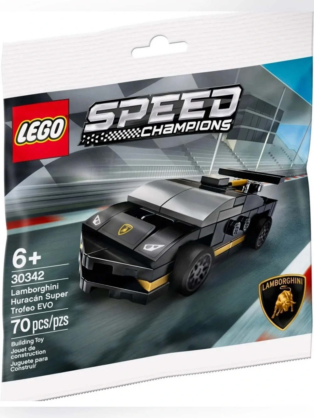 NWT *Retired* LEGO SPEED CHAMPIONS: Lamborghini Huracan Super Trofeo Evo (30342)